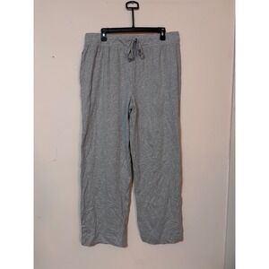 Jockey Womens Gray Lounge Pants M/M Cotton Drawstring Waist Pockets nwot